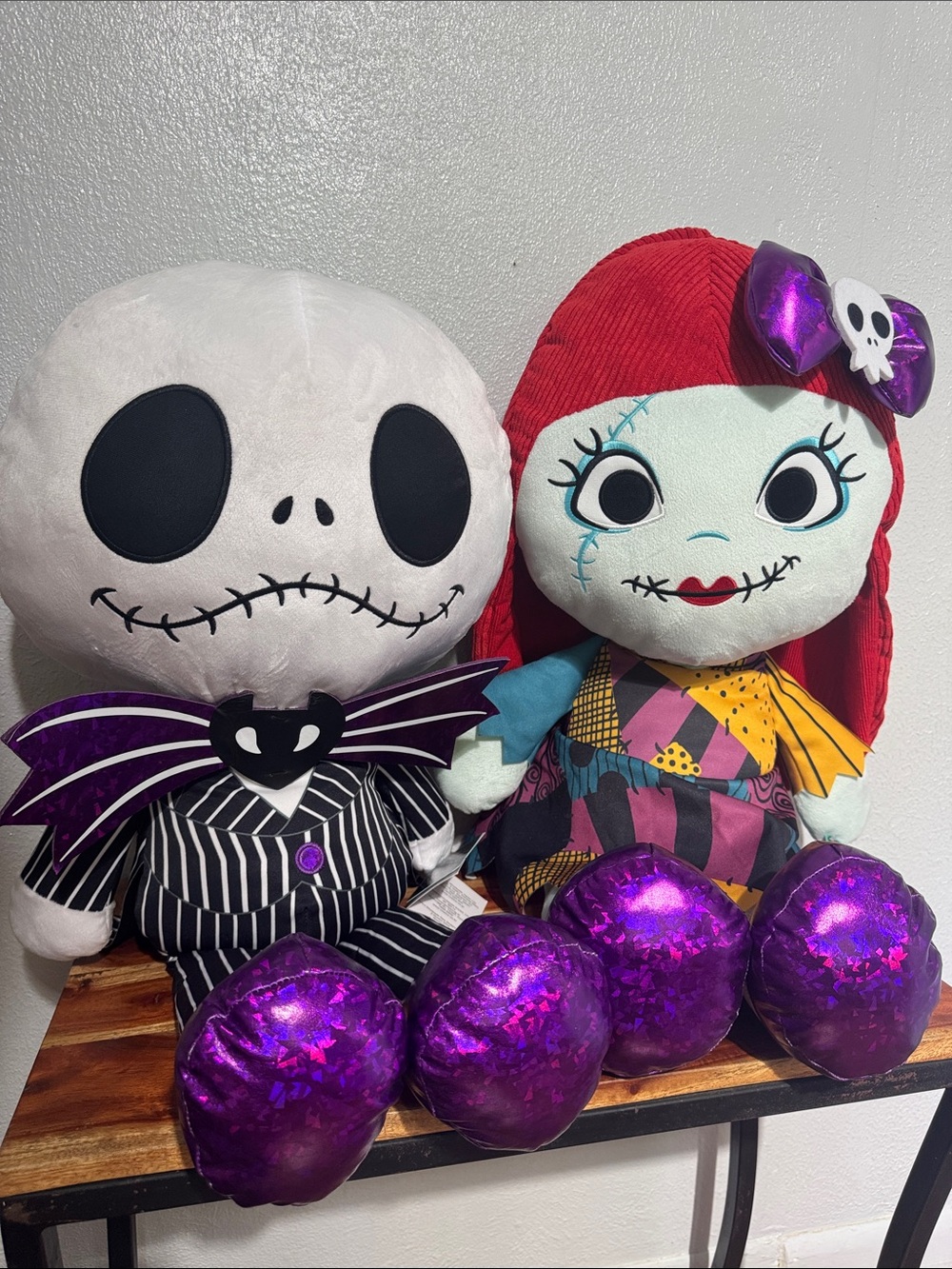 NWT Disney Nightmare Before Christmas Jumbo 30" Plush Set - Jack & Sally
